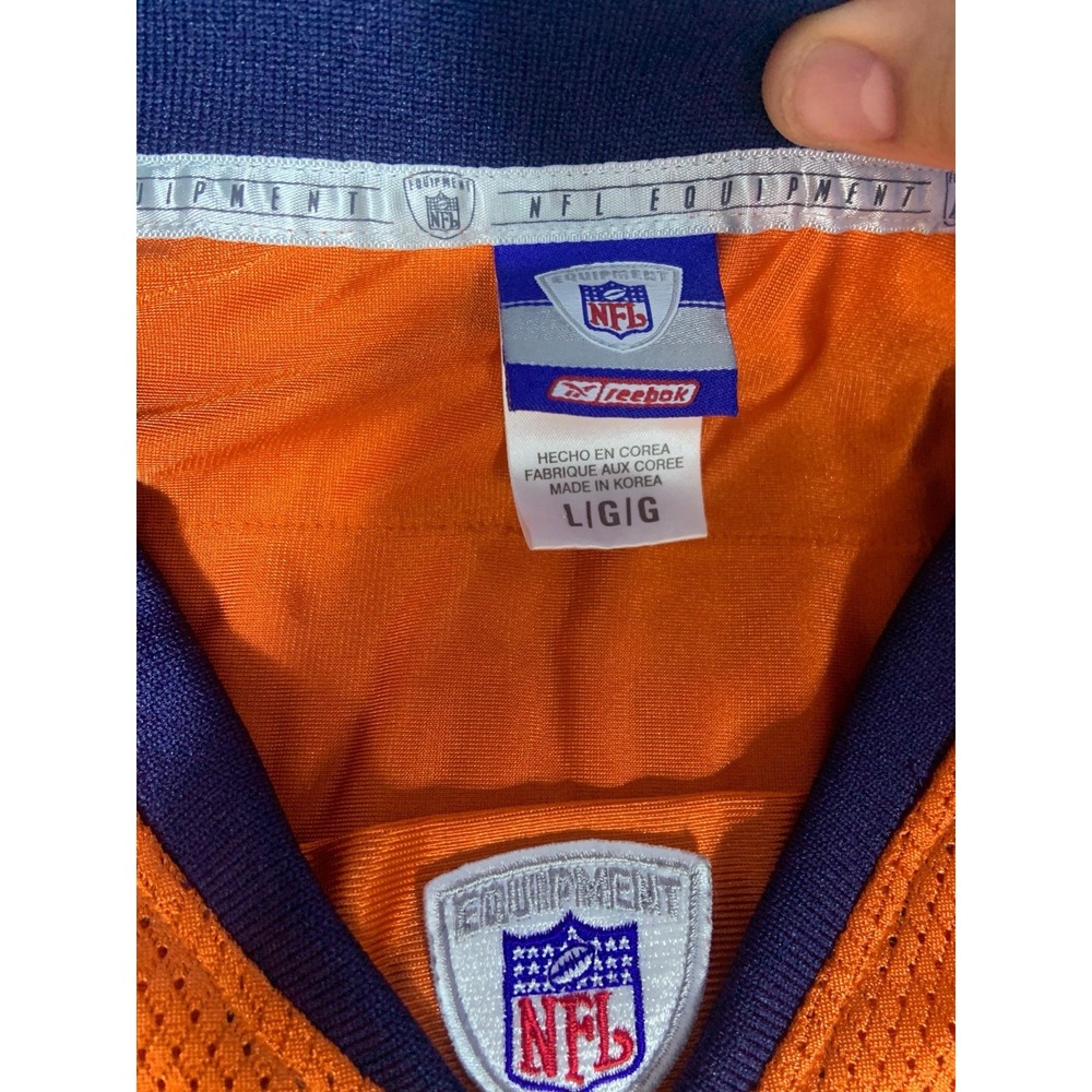 Brian GRIESE #14 Denver Broncos NFL ON FIELD REEBOK Jersey Large Orange - Picture 4 of 9